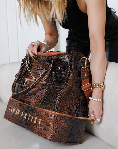 Artisan Series: Artem “I Am An Artist” Brown Vegan Leather Luxury Tote Bag