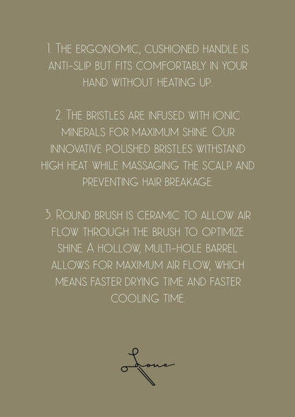 Onyx Collection: Ceramic & Ion Round Brush